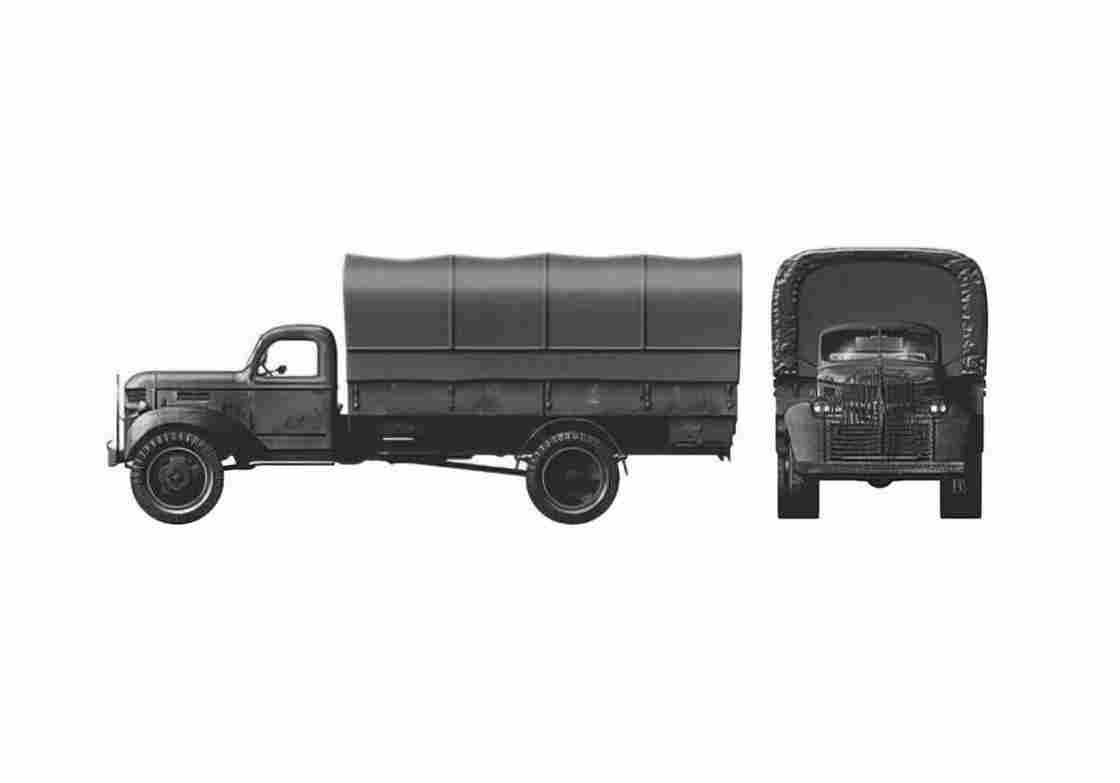 Blueprint Dodge T203B 1.5 Ton 4x4 Truck 1941 A4 Photo Print