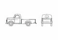 Blueprint Dodge Truck Pick up 1948 A4 Photo Print