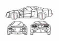 Blueprint Dodge Venom Coupe 1994 A4 Photo Print