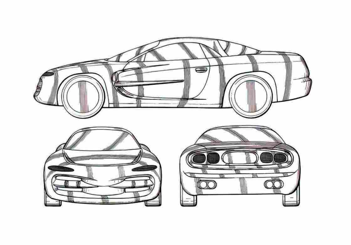 Blueprint Dodge Venom Coupe 1994 A4 Photo Print
