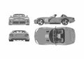 Blueprint Dodge Viper RT 10 Coupe 1998 A4 Photo Print