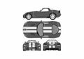 Blueprint Dodge Viper SRT 8 Coupe 1992 A4 Photo Print