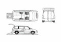 Blueprint Dodge Vision Minivan 1997 A4 Photo Print