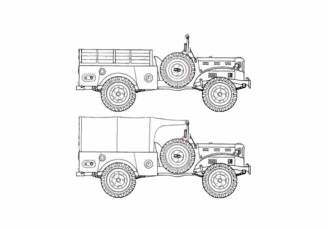 Blueprint Dodge WC 51 Truck 1941 A4 Photo Print