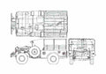 Blueprint Dodge WC 52 Truck 1943 A4 Photo Print