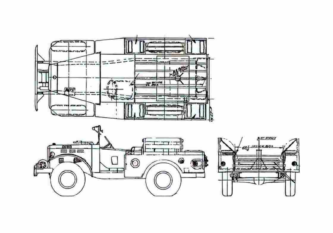 Blueprint Dodge WC 55 Truck 1942 A4 Photo Print