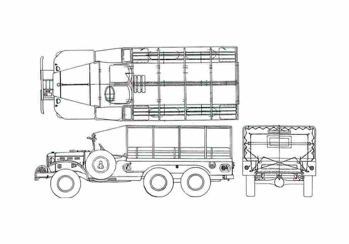 Blueprint Dodge WC 63 Truck 1940 A4 Photo Print