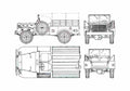 Blueprint Dodge WC51 Truck 1943 A4 Photo Print