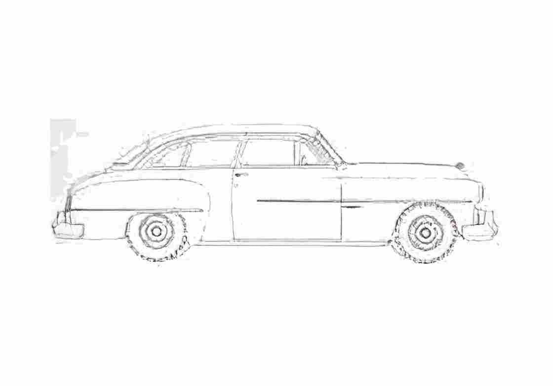 Blueprint Dodge Wayfarer 2 door Sedan 1951 A4 Photo Print