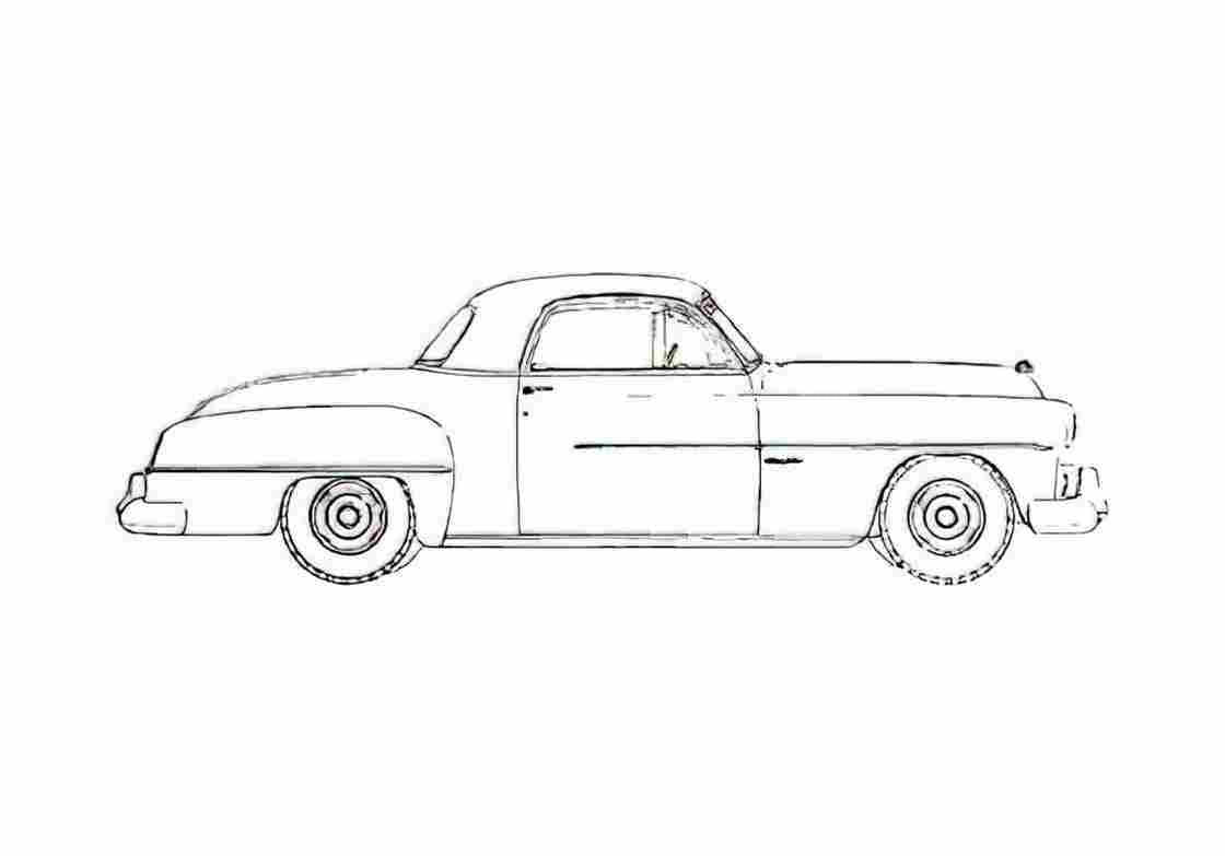 Blueprint Dodge Wayfarer Club Coupe 1951 A4 Photo Print