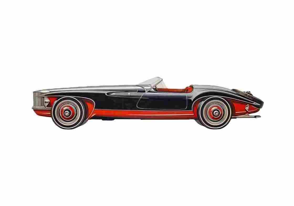 Blueprint Duesenberg Convertible Cabriolet 1966 A4 Photo Print