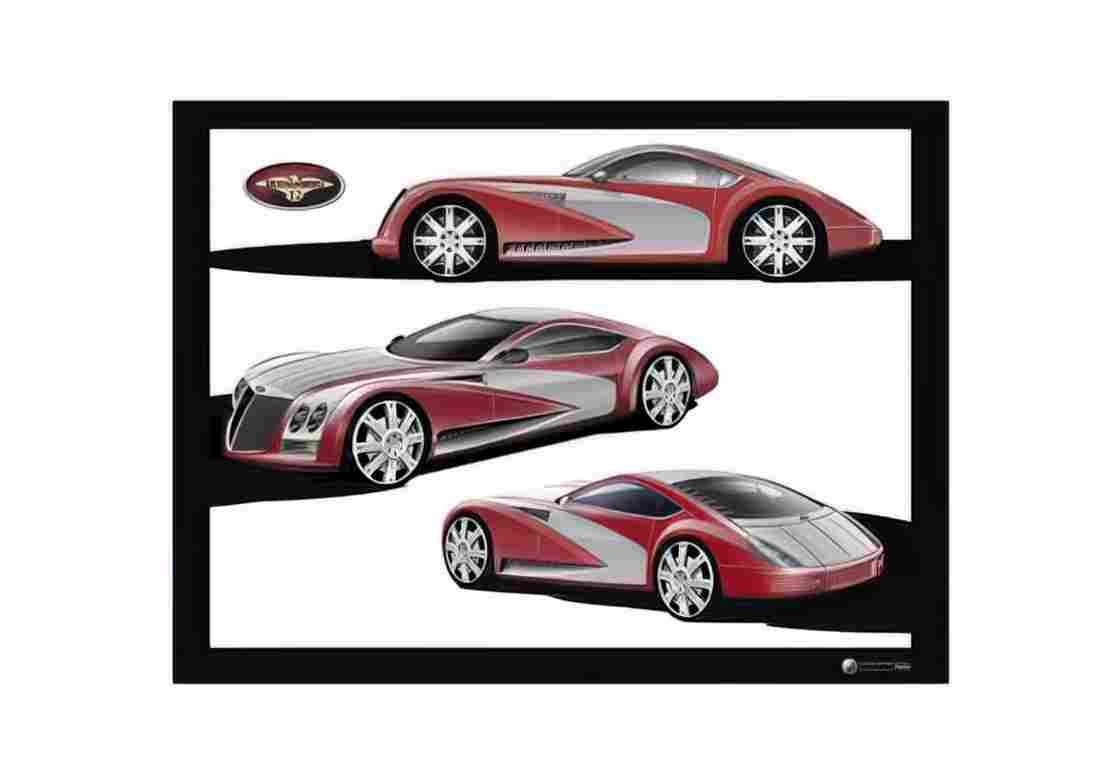 Blueprint Duesenberg torpedo Coupe 2007 A4 Photo Print