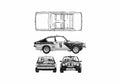 Blueprint E Rallye Coupe 1973 A4 Photo Print