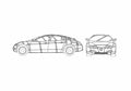 Blueprint Eagle Jazz Concept Sedan 1995 A4 Photo Print