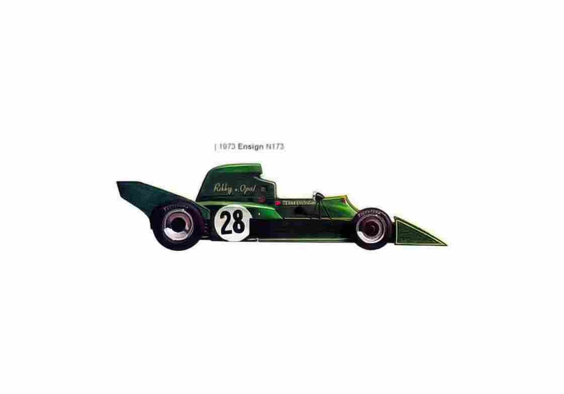 Blueprint Ensign N173 F1 OW 1973 01 A4 Photo Print