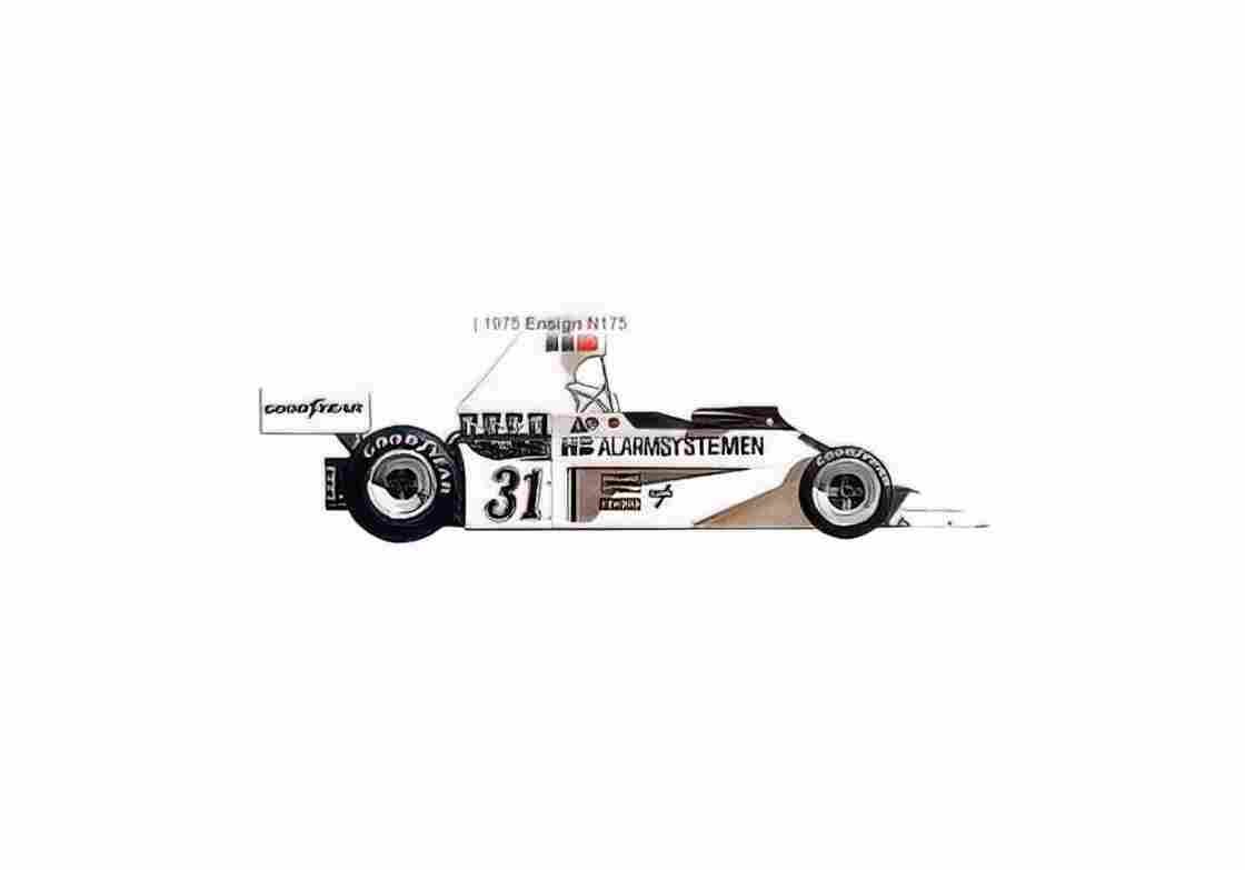 Blueprint Ensign N175 F1 OW 1975 01 A4 Photo Print