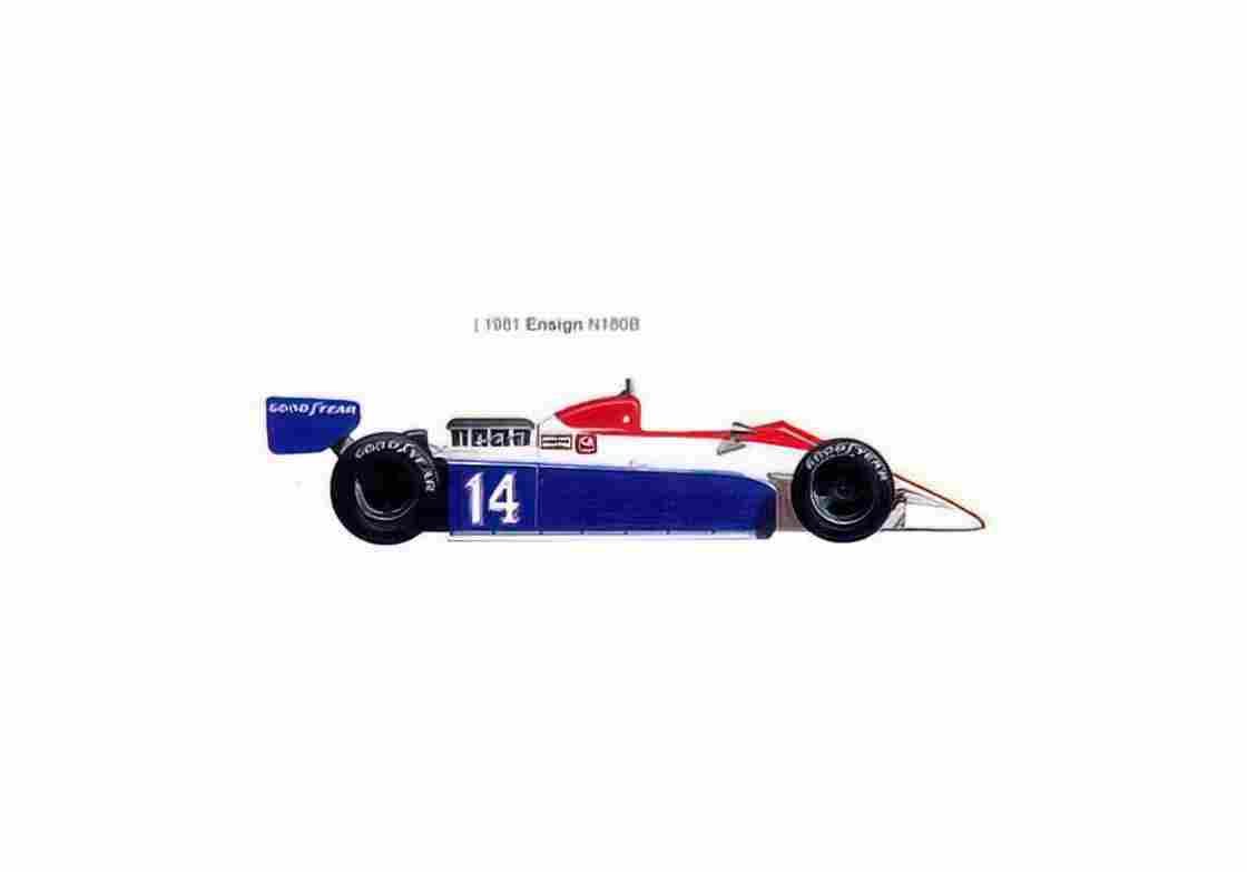 Blueprint Ensign N180B F1 OW 1981 01 A4 Photo Print