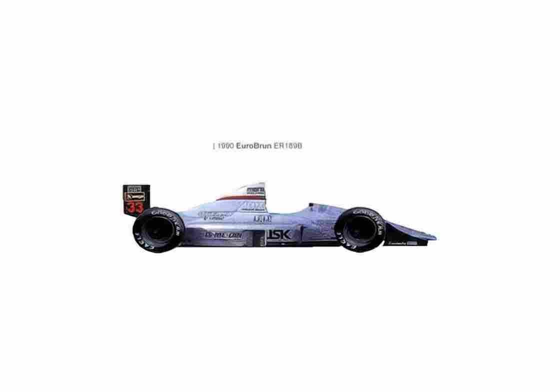 Blueprint EuroBrun ER189B F1 OW 1990 01 A4 Photo Print