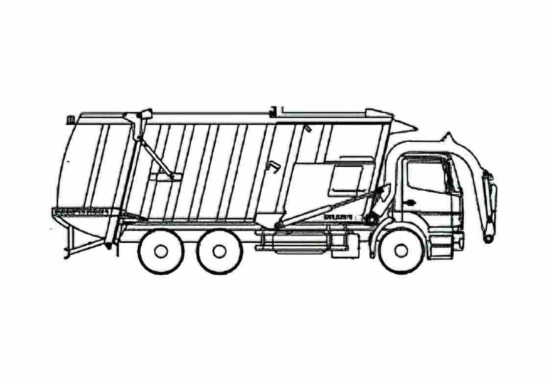 Blueprint Faun Frontpress Dump Truck 2006 A4 Photo Print