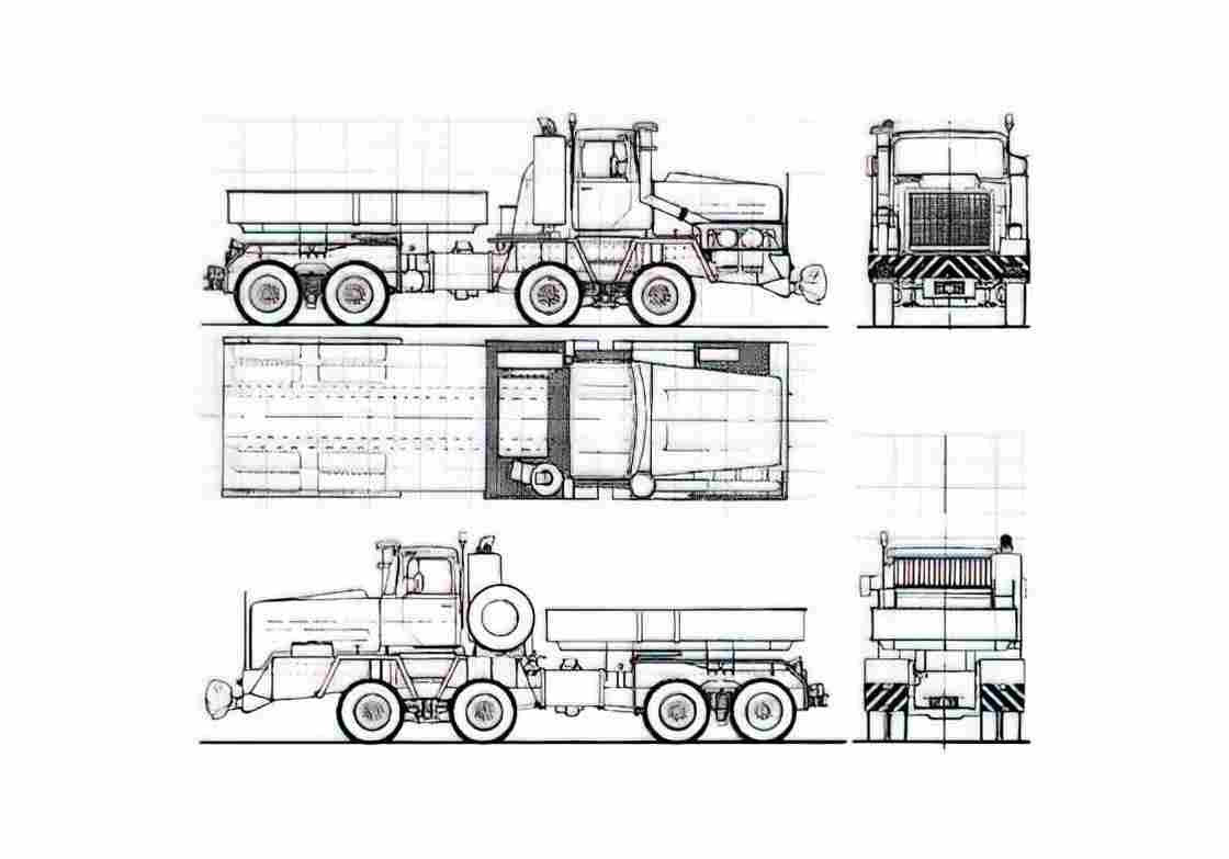 Blueprint Faun HZ 5060 Truck 1978 A4 Photo Print