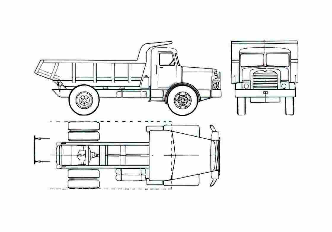 Blueprint Faun K20 Truck 1956 A4 Photo Print