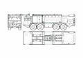 Blueprint Faun LF 1410 52V 8x8 Fire Truck 1976 A4 Photo Print