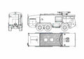 Blueprint Faun LF 910 42V 6x6 Fire Truck 1972 A4 Photo Print