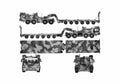 Blueprint Faun SLT 56 Tank Transporter Truck A4 Photo Print