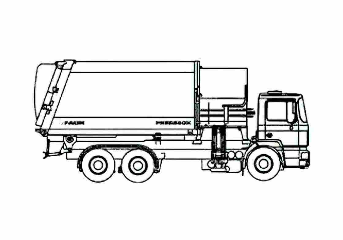 Blueprint Faun Sidepress X Dump Truck 2006 A4 Photo Print