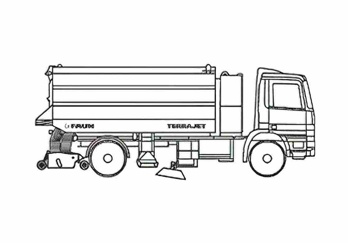 Blueprint Faun Terrajet Street Sweeper Truck 2006 A4 Photo Print