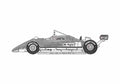 Blueprint Ferrari 126 C2 Cabriolet 1982 A4 Photo Print