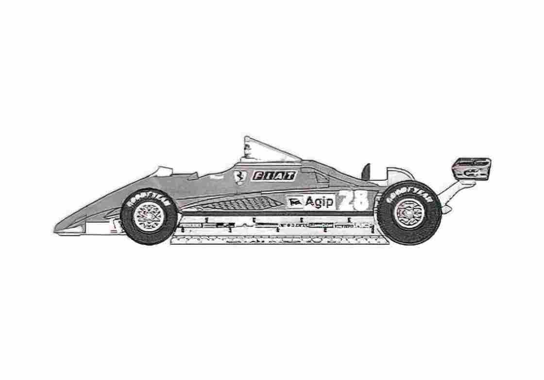 Blueprint Ferrari 126 C2 Cabriolet 1982 A4 Photo Print