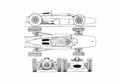 Blueprint Ferrari 156 F1 GP V6 Cabriolet 1963 A4 Photo Print