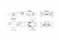 Blueprint Ferrari 158 F1 V8 Cabriolet 1964 A4 Photo Print
