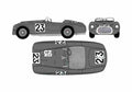 Blueprint Ferrari 166 Mille Miglia Barchetta Cabriolet 1949 A4 Photo Print