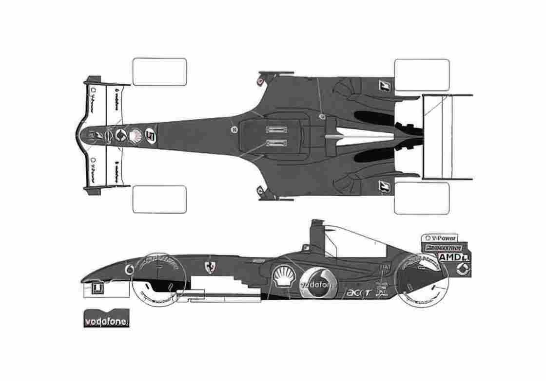 Blueprint Ferrari 248 F1 Japan GP Cabriolet 2006 A4 Photo Print
