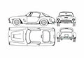 Blueprint Ferrari 250 GT Berlinetta Coupe 1960 A4 Photo Print