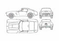 Blueprint Ferrari 250 GT Berlinetta SWB Coupe 1961 A4 Photo Print