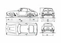 Blueprint Ferrari 250 GT Berlinetta Spider Coupe 1960 A4 Photo Print