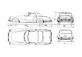 Blueprint Ferrari 250 GT Coupe 1959 A4 Photo Print