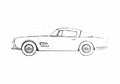 Blueprint Ferrari 250 GTE Coupe 1959 A4 Photo Print