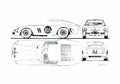 Blueprint Ferrari 250 GTO Coupe 1963 A4 Photo Print