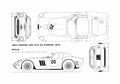 Blueprint Ferrari 250 GTO Coupe 1964 A4 Photo Print