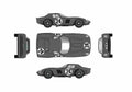 Blueprint Ferrari 250 GTO Del no. 24 Coupe 1964 A4 Photo Print