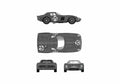 Blueprint Ferrari 250 GTO Del no. 25 Coupe 1964 A4 Photo Print
