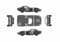 Blueprint Ferrari 250 GTO Del no. 26 Coupe 1964 A4 Photo Print