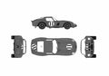 Blueprint Ferrari 250 GTO Version B Coupe 1962 A4 Photo Print