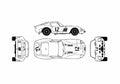 Blueprint Ferrari 250 GTO Version F Coupe 1962 A4 Photo Print