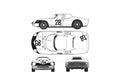 Blueprint Ferrari 250 LM Version C Coupe 1964 A4 Photo Print