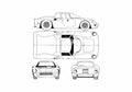 Blueprint Ferrari 250 LMB Berlinetta Le Mans Coupe 1964 A4 Photo Print